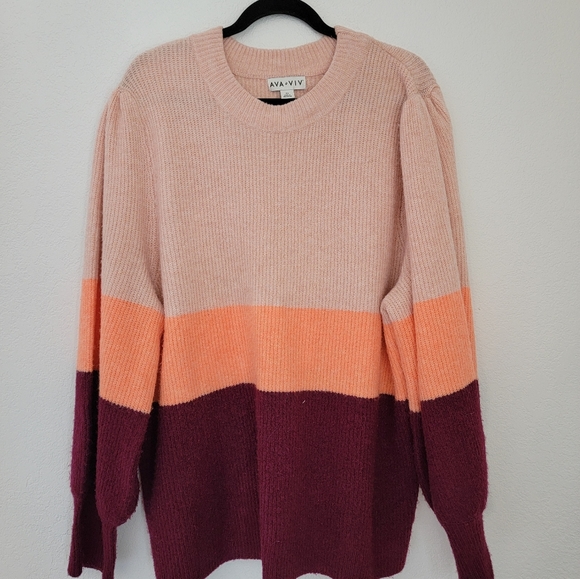 Ava & Viv Colorblock knit sweater - Picture 5 of 6